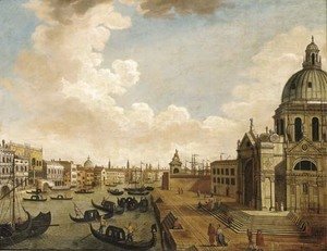 The entrance to the Grand Canal, Venice, looking East