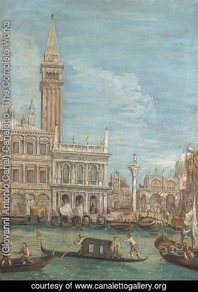 (Giovanni Antonio Canal) Canaletto - The Piazzetta, Venice, from the Bacino di San Marco