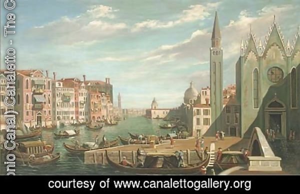 (Giovanni Antonio Canal) Canaletto - A busy day on the Grand Canal, Venice