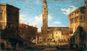 (Giovanni Antonio Canal) Canaletto - Campo Santi Apostoli A Venezia