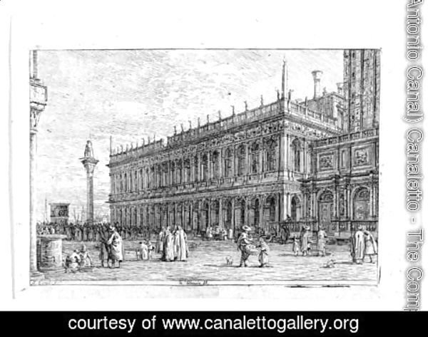 (Giovanni Antonio Canal) Canaletto La Libreria Painting Reproduction ...