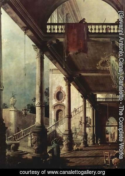 (Giovanni Antonio Canal) Canaletto - The arcade
