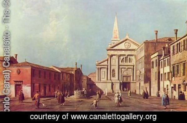 (Giovanni Antonio Canal) Canaletto - Il Campo e la Chiesa di San Francesco della Vigna