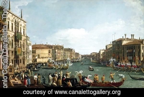 (Giovanni Antonio Canal) Canaletto - A Regatta on the Grand Canal c. 1732