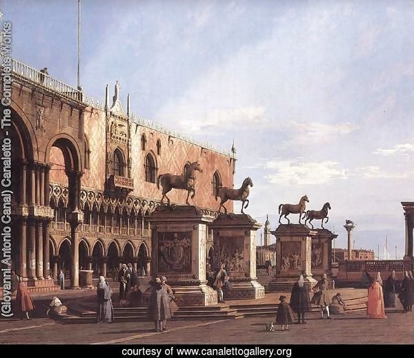 Capriccio  The Horses of San Marco in the Piazzetta 1743