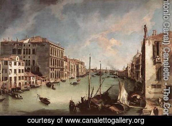 (Giovanni Antonio Canal) Canaletto - Grand Canal    Looking East From The Campo San Vio