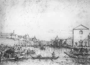 (Giovanni Antonio Canal) Canaletto - Grand Canal Looking North East From Santa Croce To San Geremia