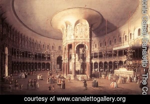 (Giovanni Antonio Canal) Canaletto - London   Ranelagh Interior Of The Rotunda 1754
