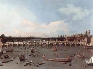 (Giovanni Antonio Canal) Canaletto - London Westminster Bridge From The North On Lord Mayors Day