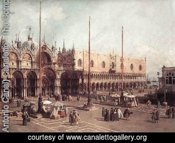 (Giovanni Antonio Canal) Canaletto - Piazza San Marco   Looking South East