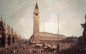 (Giovanni Antonio Canal) Canaletto - Piazza San Marco   Looking South West