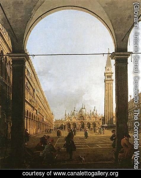(Giovanni Antonio Canal) Canaletto - Piazza San Marco Looking East From The North West Corner