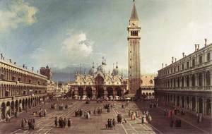 (Giovanni Antonio Canal) Canaletto - Piazza San Marco With The Basilica