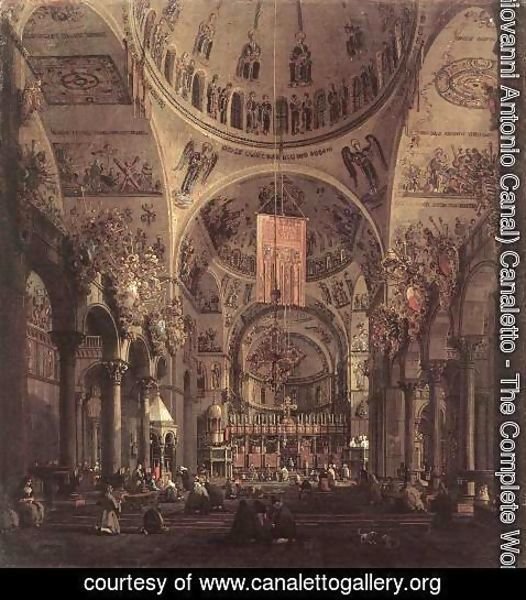 (Giovanni Antonio Canal) Canaletto - San Marco   The Interior