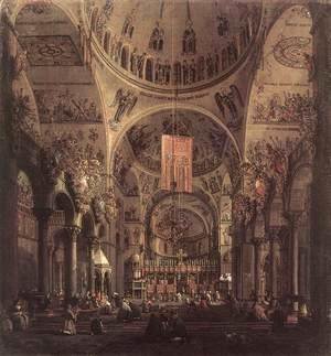 (Giovanni Antonio Canal) Canaletto - San Marco   The Interior