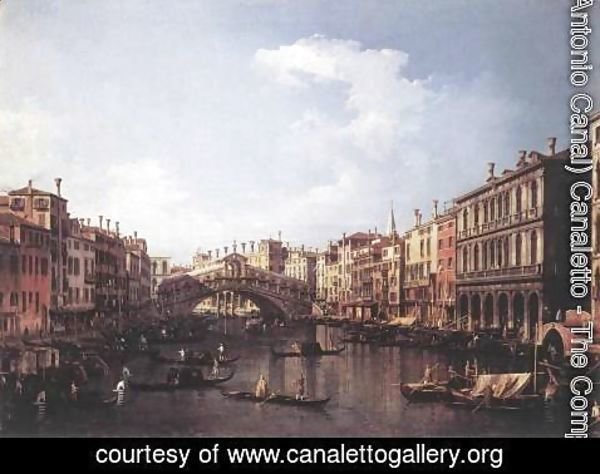 (Giovanni Antonio Canal) Canaletto - The Rialto Bridge From The South